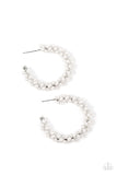 Yacht Royale - White Paparazzi Earrings