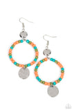 Cayman Catch - Orange Paparazzi Earrings