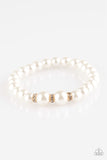 Royal Romance Gold Pearls - White Paparazzi Necklace Set