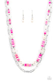 Tidal Trendsetter - Pink Paparazzi Necklace