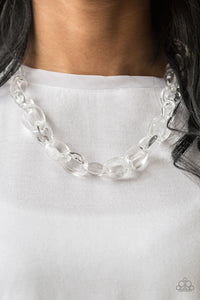 Ice Queen - White Paparazzi Necklace Set