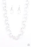 Ice Queen - White Paparazzi Necklace Set