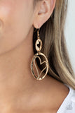 Enchanting Echo - Gold Paparazzi Earrings