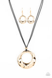 Tectonic Treasure - Gold Paparazzi Necklace