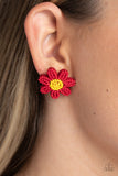 Sensational Seeds - Red Paparazzi Earrings