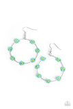 Dainty Daisies - Blue Paparazzi Earrings