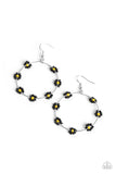 Dainty Daisies - Black Paparazzi Earrings