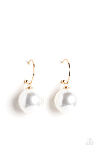 PEARL of My Eye - Gold Paparazzi Earrings