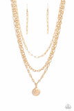 Winking Wanderer - Gold Paparazzi Necklace