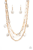 Blissful Ballad - Gold Paparazzi Necklace