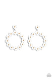 Daisy Meadows - White Paparazzi Earrings