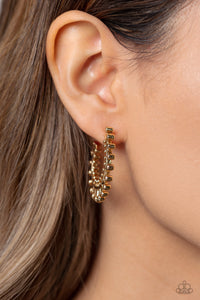 The Way You Make Me WHEEL - Gold Paparazzi Earrings