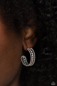 Dotted Darling - Silver Paparazzi Earrings