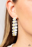 Daisy Disposition - White Paparazzi Earrings