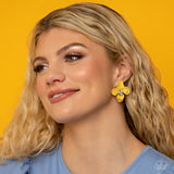 Jovial Jasmine - Yellow Paparazzi Earrings