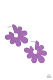 Flower Power Fantasy - Purple Paparazzi Earrings