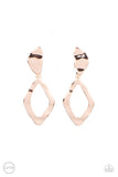 Industrial Gallery - Rose Gold Clip-on Paparazzi Earrings