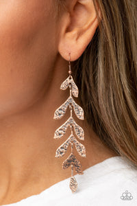 Lead From the FROND - Copper Paparazzi Earrings