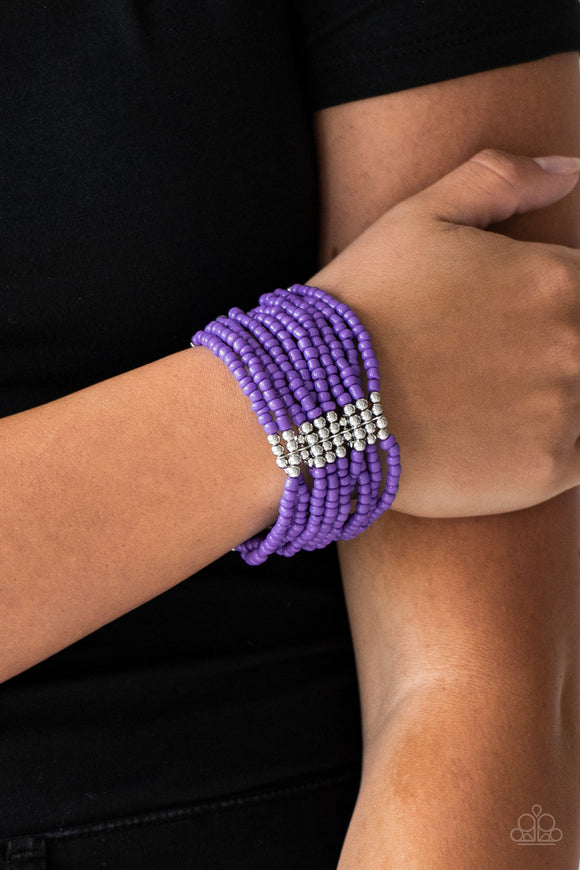 Outback Odyssey - Purple Seed Bead Paparazzi Bracelet