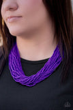 The Show Must Congo On - Purple Seed Bead Paparazzi Necklace