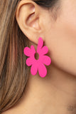 Flower Power Fantasy - Pink Paparazzi Earrings