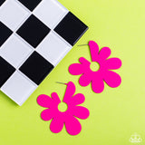 Flower Power Fantasy - Pink Paparazzi Earrings