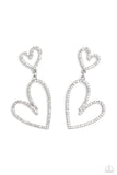 Doting Duo - White Paparazzi Earrings