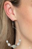 Cats Eye Charisma - White Paparazzi Earrings