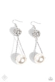 Ballerina Balance - White Paparazzi Earrings