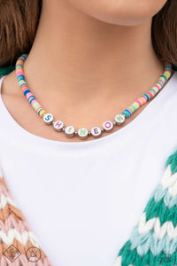 Psychedelic Glow - Multi Paparazzi Choker Necklace & Bracelet Set