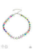 Psychedelic Glow - Multi Paparazzi Choker Necklace & Bracelet Set