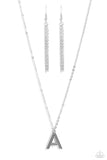 Leave Your Initials - Silver - A Paparazzi Necklace