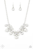 Demurely Debutante White - Silver Paparazzi Necklace Set