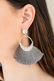 Spartan Spirit - Silver Paparazzi Earrings