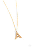 Leave Your Initials - Gold - A Paparazzi Necklace