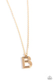 Leave Your Initials - Gold - B Paparazzi Necklace