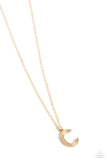 Leave Your Initials - Gold - C Paparazzi Necklace