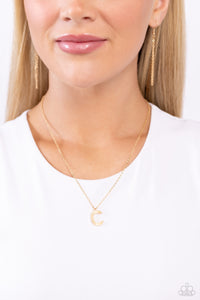 Leave Your Initials - Gold - C Paparazzi Necklace