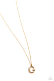 Leave Your Initials - Gold - G Paparazzi Necklace