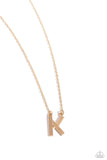 Leave Your Initials - Gold - K Paparazzi Necklace