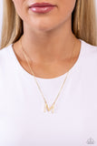 Leave Your Initials - Gold - M Paparazzi Necklace