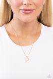 Leave Your Initials - Gold - P Paparazzi Necklace