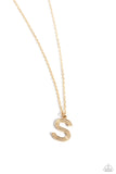 Leave Your Initials - Gold - S Paparazzi Necklace