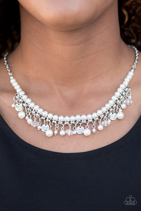 Glamour Trove - White Paparazzi Paparazzi Necklace Set