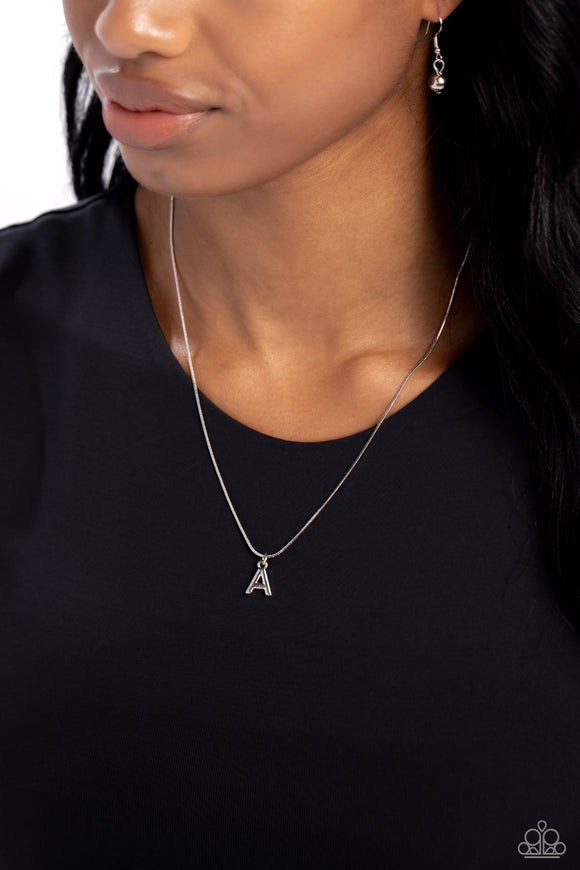 Seize the Initial - Silver - A Paparazzi Necklace