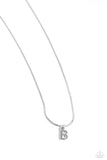 Seize the Initial - Silver - B Paparazzi Necklace