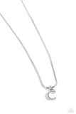 Seize the Initial - Silver - C Paparazzi Necklace