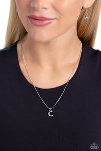 Seize the Initial - Silver - C Paparazzi Necklace