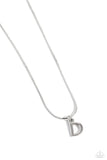 Seize the Initial - Silver - D Paparazzi Necklace