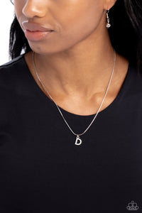 Seize the Initial - Silver - D Paparazzi Necklace